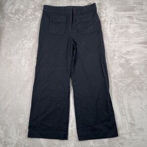 Loft Women's Pants The Palmer Wide Leg Minimalist Business Casual 10 Black